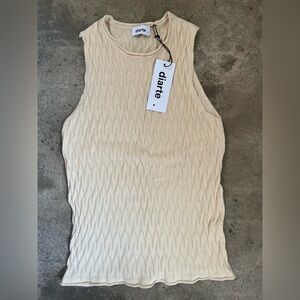 Diarte cotton chevron tank sweater - M